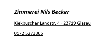 Zimmerei Nils Becker